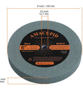 Bench Grinding Wheel 6 Inch Green Silicon Carbide 80 Grit for Sharpening Carbide Tools with labeled dimensions