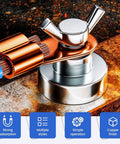 Heavy Duty 6pc Magnetic Welding Ground Clamps With Strong Copper Tail Connectors For Tough Jobs And Cutting Projects The Ultimate Upgrade Toolkits You Need Right Now, close-up of copper connectors and magnet grip.