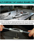 Adjustable Tap Wrench M6 To M20 For 1/4 To 3/4 Inch Taps Heavy Duty Metalworking Tool on workbench with steel handle