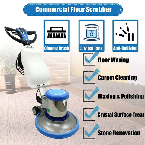 Beast Of A Floor Cleaning Machine With 17 Inch Cleaner And Polisher Industrial Ground Scrubber Buffer Heavy Duty Carpet Cleaner