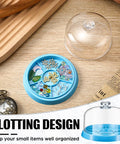 Two Pack Watch Movement Dust Covers With Five Slot Tray Storage Box For Organizing Small Parts Screws Fittings And Components In Watchmaking Handy Anti Dust Organizer For Spare Parts DIY Friendly