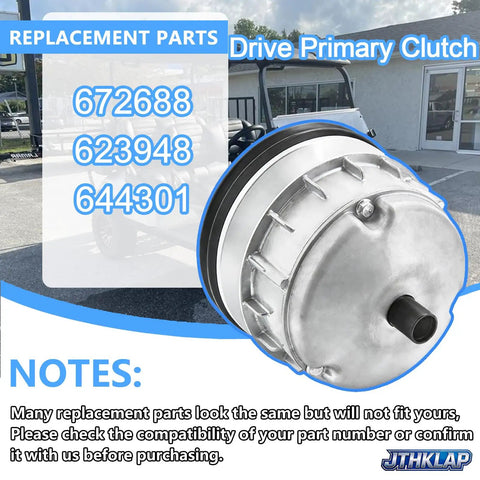 Drive Primary Clutch For EZGO Express S4 S6 L4 L6 EFI 2012 2022 TXT EFI And RXV EFI 2019 2020 Cushman Hauler 800 1200
