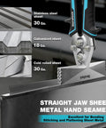 6 Inch Sheet Metal Bender With Ergonomic TPR Handle, Straight Jaw Hand Seaming Pliers for bending various metal gauges