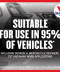 Multi Vehicle ATF Full Synthetic Automatic Transmission Fluid 1 Quart For Most Cars And CVTs suitable for 95% of vehicles