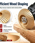 DIY Friendly Wood Carving And Sanding Kit With Tungsten Carbide Discs efficiently shaping wood with angle grinder
