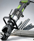 Portable Electric Hydraulic Steel Rod Bender Straightener 2 In 1 Handheld Rebar Bending Machine With Adjustable Angle Up To 130 Degrees on rebar.
