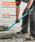 Worker using Monster Pry Bar With 52.5 Inch Carbon Steel Handle For Demolition And Concrete Teardown Heavy Duty Crowbar