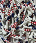 Stars And Stripes Plastic Golf Tees Three And One Quarter Inch 100 Count Low Friction Tips For Longer Drives Pro Grade Tour