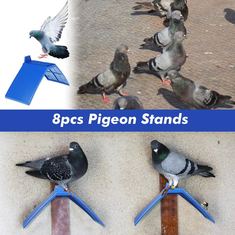Pigeon Nesting Kit With 4 Nest Bowls, 4 Coconut Palm Mat Nest Box Pads And 8 Grid Nesting Stands For Racing Pigeons, Doves