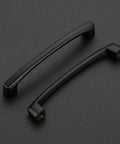 30 Pack 5 Inch Hole Center Kitchen Cabinet Handles Curved Black Zinc Alloy Drawer Pulls