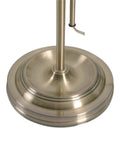 Base of Antique Brass Floor Lamp With Adjustable Height And Swivel Head, Classic Mid Century Modern Vibe, 50 Inch Tall, Narrow Base Lighting