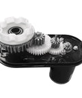 24V High Power Ride On Motor Gearbox With 5000RPM Output, internal view showing brushless gears and shaft fitting for UTVs.