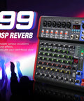 SI Series Portable Recording Mixer With 99 DSP Effects, Mic Preamps, USB Audio Interface, Bluetooth Streaming, SI 8UX