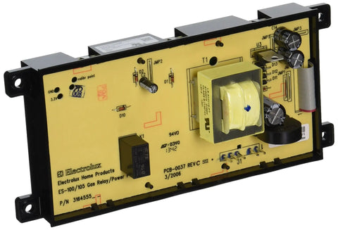 Genuine OEM Oven Control Board 316455461 for ranges, yellow circuit board with electronic components and mounting frame