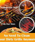 Nonstick Grill Mats Set Of 5 For Outdoor BBQ Grilling Reusable Teflon Mats For Gas Charcoal And Electric Grills 15.75 By 13 Inches Helps Prevent Food From Falling Through Grates Ideal For Burgers Veggies Eggs Pancakes
