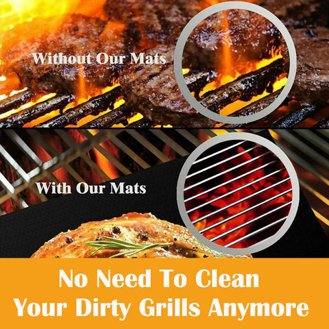 Nonstick Grill Mats Set Of 5 For Outdoor BBQ Grilling Reusable Teflon Mats For Gas Charcoal And Electric Grills 15.75 By 13 Inches Helps Prevent Food From Falling Through Grates Ideal For Burgers Veggies Eggs Pancakes