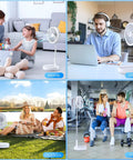 Foldable Portable Oscillating Fan With 8000mAh USB C Battery Quiet Remote Desk Fan 8.6 Inch Beating The Heat On The Go Rechargeable Table Standing