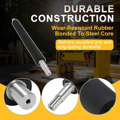 Keep Your Planer Rolling Smooth With This Solid Replacement Planer Roller features wear-resistant rubber and steel core for durability.