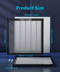 XNEON Lab honeycomb laser bed with aluminum panel, 400×400 mm, for XTool D1/D1 Pro engravers (front view).