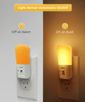 Amber Night Light With Dusk To Dawn Sensor Dimmable Plug In LED Night Light For Kids And Nursery Hallway Stairway And Bedroom