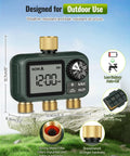Brass Sprinkler Timer With Swivel 3 Outlet Go To Digital Irrigation System Kit shown with dimensions and features
