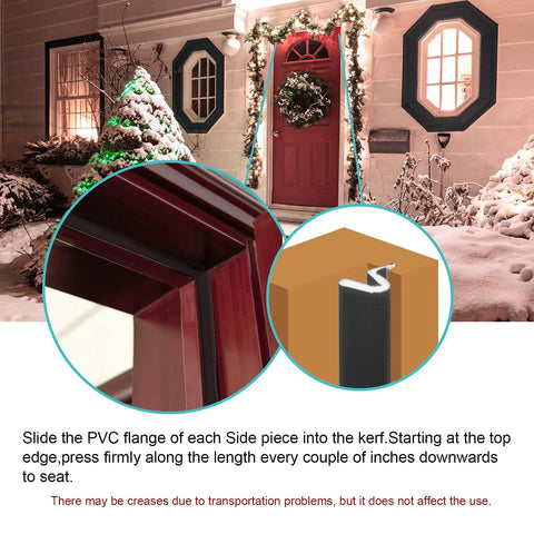 Heavy Duty Weather Stripping Seal For Doors And Windows 26 Feet Black Foam Tape Card Slot Kerf Installation with PVC flange