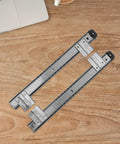 Heavy Duty Keyboard Drawer Slides With Bulletproof 35mm Wide Silver Rail Kit For Slick Office Setup No Brainer Swap Computer Table Replacement Hardware One Pair on wooden surface.