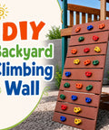 Gear Up And Crush Your Next Session With This Solid Rock Climbing Holds Kit Featuring Twenty Five Multi Colored Grips on a DIY climbing wall.