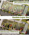 Raised Garden Bed With Cover And Mini Greenhouse 6 Ft Long 3 Ft Wide 3 Ft High Galvanized Bottomless Outdoor Planter Box Kit With Dual Roll Up Screen Windows Black And Clear Cover