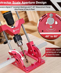 Heavy Duty Portable Drill Guide Built Tough For Straight Holes 0 To 60 Degree Angled Drilling With Hand Drill To Drill Press Adapter