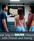Group enjoying Scratch Off USA Map Wall Decor Kit With Accessories Large 23x16 Hand Drawn Travel Design Laminated For Home Use