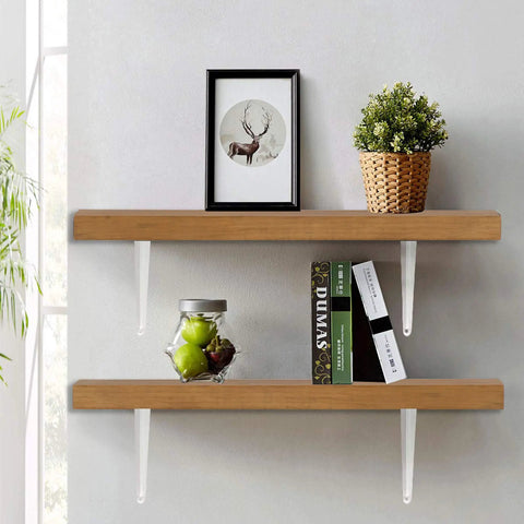 Durable Metal 6 X 8 Inch Wall Corner Shelf Brackets White Pack Of 4 With Screws Included Staggered Countersunk Holes For Easy Mounting