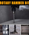 SDS Plus rotary hammer drill bit, 1.5 in diameter, 23.6 in length; for concrete, brick, stone (front/side/close-up views)