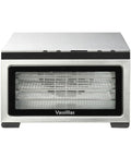 Heavy Duty Five Tray Electric Food Dehydrator With Digital Timer And Temp Control Up To 176 Degrees Fahrenheit in silver finish.