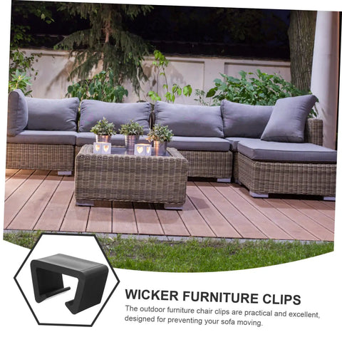 12 Pack Patio Furniture Clips And Sofa Fasteners For Outdoor Sectional Couches Easy Install Rattan And Wicker Furniture Connection Clips Garden Sofa Clips No Tools Needed securing rattan sofa set on deck
