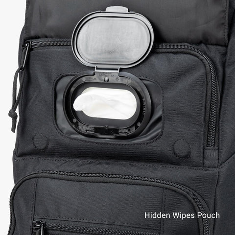 Everyday Tactical Diaper Bag Backpack For Dads With Changing Mat Stroller Straps Built In Magnetic Wipes Pocket detail