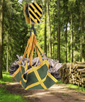 Heavy Duty Canvas Cargo Lifting Pad Net 3.28 Ft Square With Reinforced Handle For Construction Logistics And Transport 2645 Lbs Load Capacity lifting wood in forest