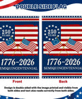 250th Anniversary USA Flag Garden Flag For Outside 1776 2026 Commemorative Patriotic Yard Sign With Stars And Stripes Design Double Sided Waterproof