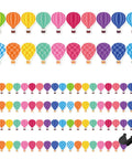 Back To School 24 Piece Magnetic Borders Set For Classrooms And Whiteboards With Kid Friendly Hot Air Balloon Design