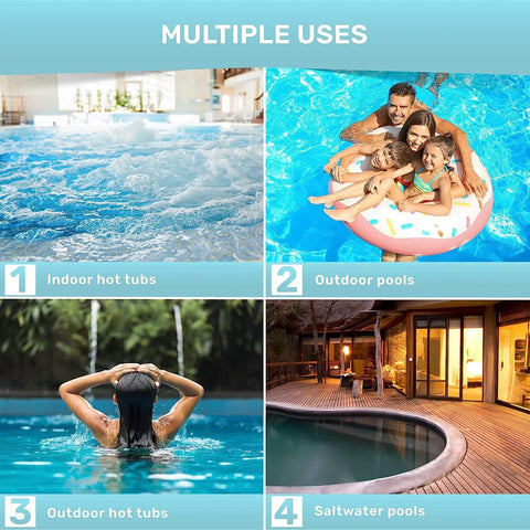 6 In 1 Water Test Strips For Hot Tubs Pools And Spas 100 Quick And Accurate Strips For Chlorine Bromine pH Hardness Alkalinity Budget Friendly Kit With Easy E Book Guide And Maintenance Tips
