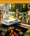 Heavy Duty Double Sided Nonstick Sandwich Maker With Portable Aluminum Flip Pan for outdoor cooking and baking.