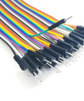 Colorful bundle of jumper wires with male connectors for Mega Jumper Wires Kit For Arduino ESP32 ESP8266 And Raspberry Pi 185 Piece Set
