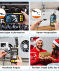 Triple Lens Endoscope Camera With Light used for automotive, sewer inspection, machine repair, gift for dads and husbands