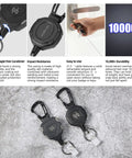 Two Pack Heavy Duty Retractable Keychain Carabiner Badge Holder Set With 32 Inch Steel Cord Tactical ID Badge Reel for quick access