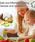 Crinkle cutter set, 2-pack with stainless steel blades and green and blue handles for vegetables