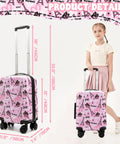 Amazon Esteemly kid's 16-inch pink hardside luggage set with spinner wheels, 2-piece travel suitcases