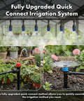 Plug And Play Drip Irrigation Kit With 230 Feet Of Quick Connect Tubing For Lawn Raised Bed And Greenhouse watering plants.