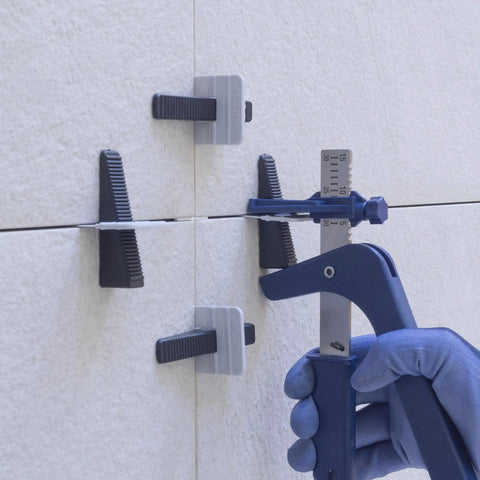Tile Leveling System Starter Kit One Eighth Inch Three Millimeter Size With One Hundred Spacer Clips One Hundred Wedges And One Pair Of Installation Pliers Heavy Duty For DIY And Professional Tile And Stone Installations