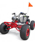 Beast 212cc 4 Stroke Off Road Go Kart With CVT Automatic Transmission, Hydraulic Disc Brakes, LED Headlight Red front view