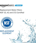 Replacement Refrigerator Water Filter Cartridge With Advanced Filtration For DA29-00020B Coconut Shell Activated Carbon Leak Proof Fit Reduces Chlorine Improves Water Taste And Odor NSF Certified Easy Install Pro Grade Durable High Quality Filter label with NSF certification badge and water splashes
